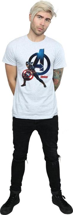 Actual product image Mens Captain America Pose T-Shirt (XL)
