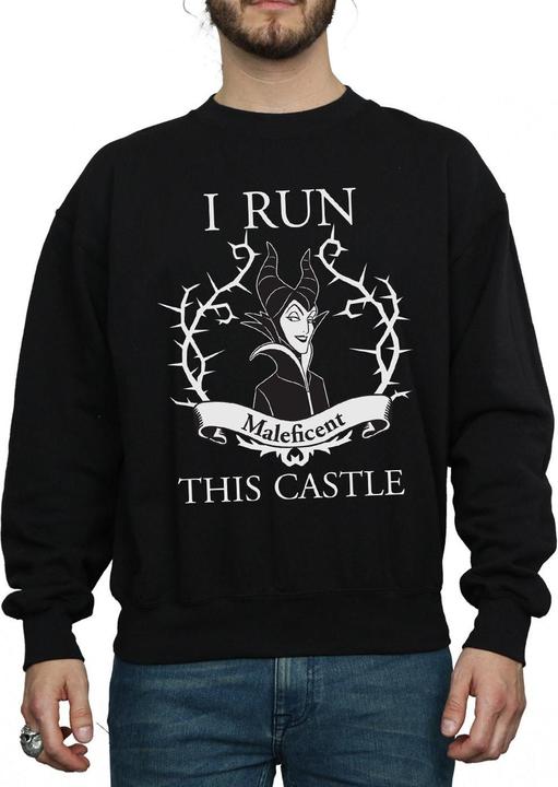 Actual product image Disney Mens Maleficent I Run This Castle Sweatshirt (L)