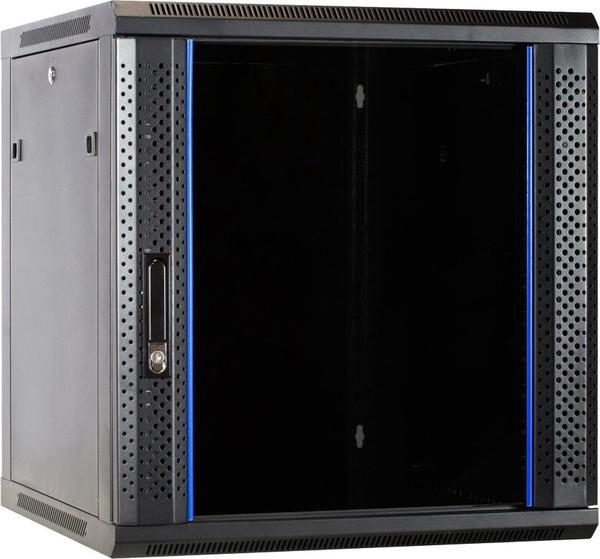 Produktbild Dsit 12 HE Serverschrank, Wandgehäuse mit Glastür (BxTxH) 600 x 600 x 635mm (12 HE, 19 Zoll Rack)