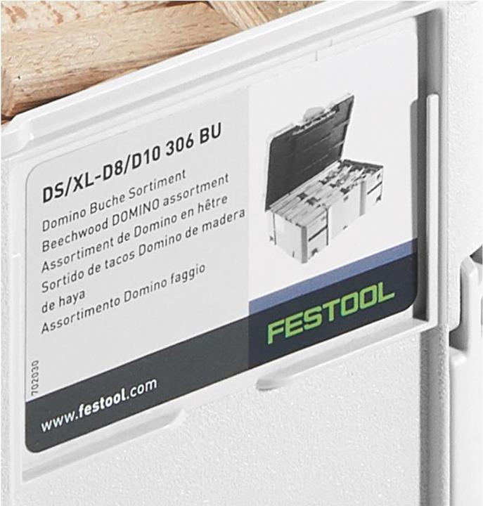 Produktbild Festool Domino XL Dübel Buche DS/XL D8/D10 306 BU (306 Stk.)