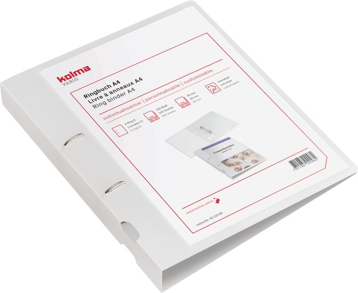 Immagine prodotto Kolma Raccoglitore ad anelli Vario A4 2 anelli altezza di riempimento 3 cm incolore (A4, 39 mm, 1 Pezzo/i)