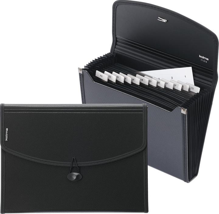 Produktbild Kolma Fächermappe Selection A5 Recycling 12 Tabs schwarz (A5, 1 x)