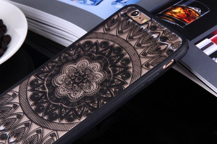 Produktbild König Design Xiaomi Redmi Note 4 Handy Hülle Mandala Case Schutzhülle Motiv Kreis Schwarz Neu (Xiaomi Redmi Note 4)