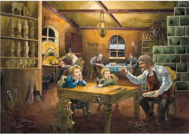 Produktbild Pappnoptikum 1054 - Erzgebirgische Weihnachtswerkstatt (Mini-Adventskalender)