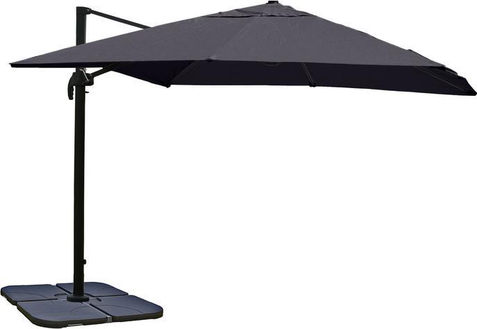 Produktbild Mendler Gastronomie-Ampelschirm, 3,5x3,5m anthrazit mit Ständer (3.50 m)
