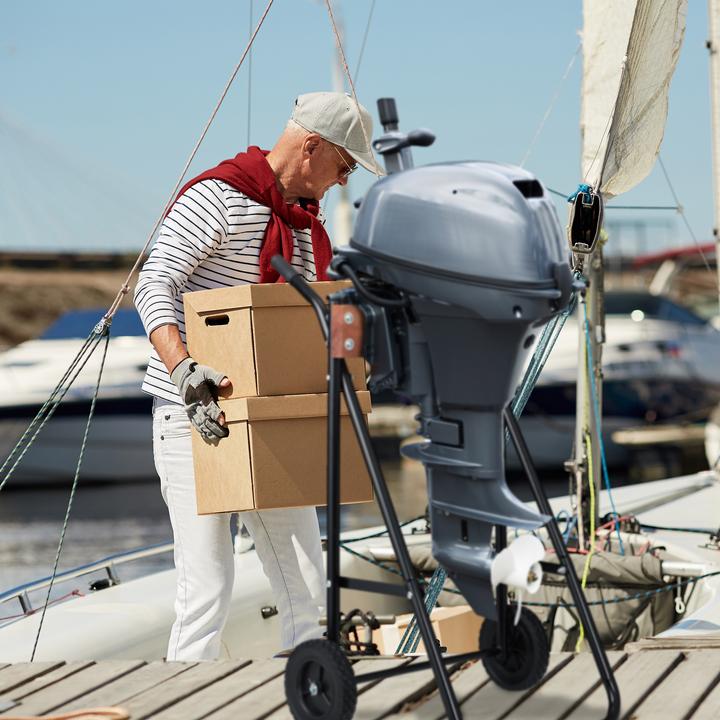Actual product image Relaxdays Outboard motor stand