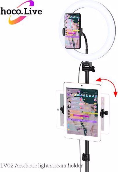 Image du produit Hoco LV02 Lampe annulaire pour selfie (éclairage annulaire)
