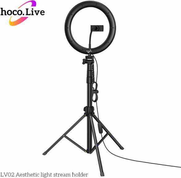 Image du produit Hoco LV02 Lampe annulaire pour selfie (éclairage annulaire)