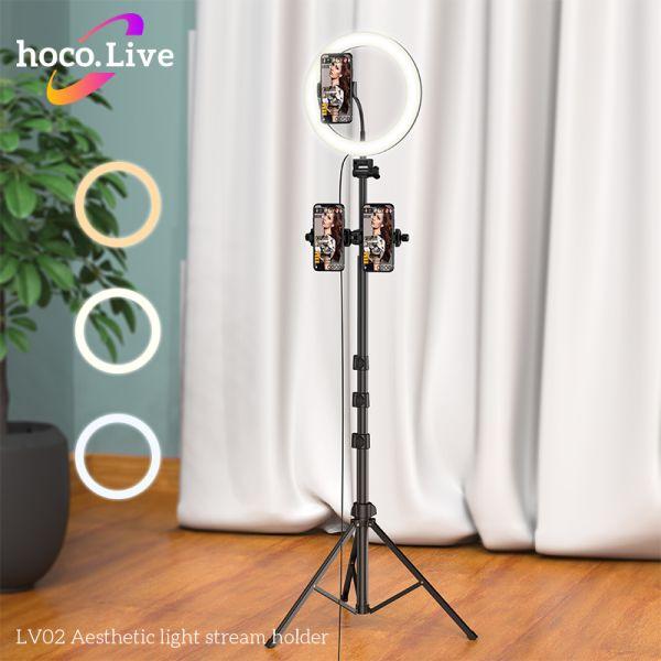 Image du produit Hoco LV02 Lampe annulaire pour selfie (éclairage annulaire)