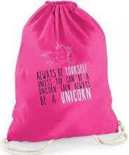 4you Design Statement-Turnbeutel Always be yourself unless you can be a unicorn then always be a unicorn pink