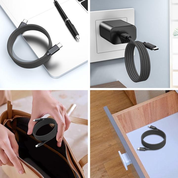 Produktbild Choetech XCC-1054 240W Cable with Power Delivery 3.1 USB-C Magnetic 1.2m - Black (1.20 m, USB 3.0)