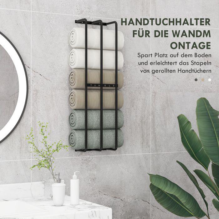 Image du produit Swisshandel24 Handtuchhalter zur Wandmontage ideal für 6 grosse Handtücher