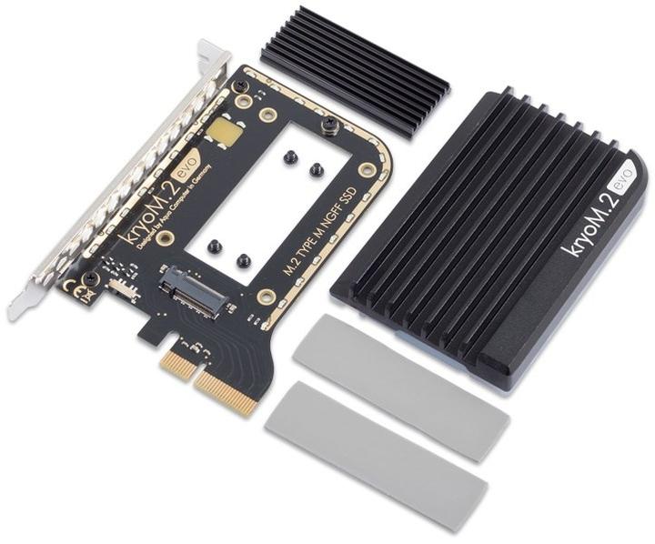 Aqua Computer kryoM.2 evo PCIe 3.0/4.0 x4 Adapter für M.2 NGFF PCIe SSD