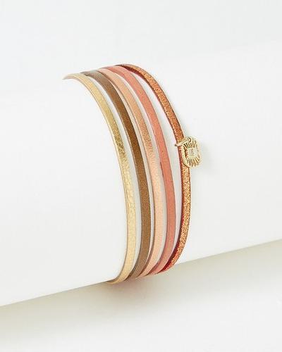 Produktbild Flowers Forzoé Artiste-Armband – Messingplatte – Echtes Leder (Messingplatte)