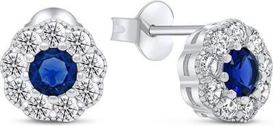 Produktbild Brilio Silver - Impressive silver earrings with zircons Flowers EA331WB
