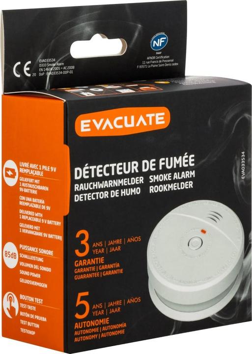 Actual product image Evacuate Smoke detector EVA033534