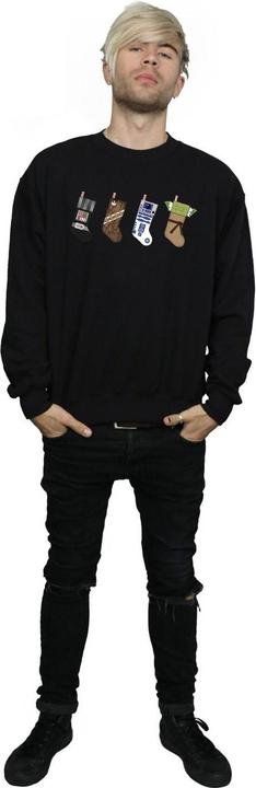 Actual product image Star Wars Mens Christmas Stockings Sweatshirt (XXL)