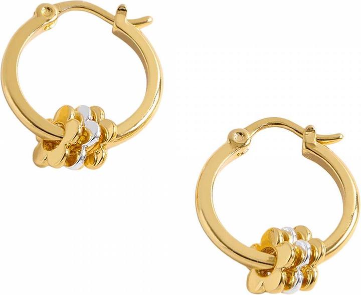 Actual product image Estella Bartlett Boucles d'oreilles créoles multi fleur, plaquées or (18k gold-plated)