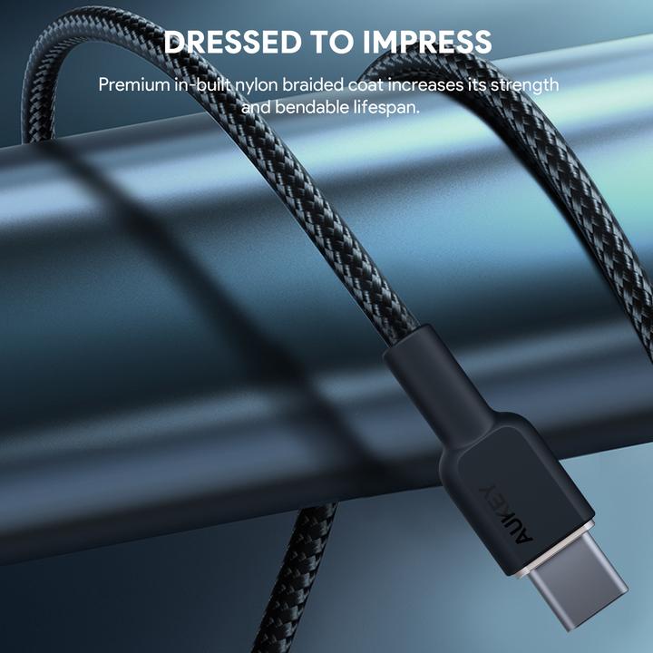 Immagine prodotto Aukey USB-C - Cavo USB-C, PD 60W, 1 m (1 m, USB 3.2 Gen 1)