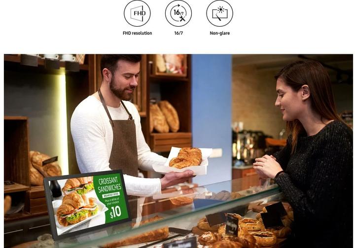 Actual product image Samsung Smart Signage QB13R (1920 x 1080 pixels, 13")