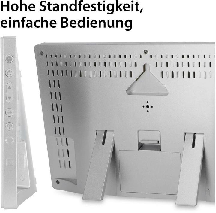 Image du produit ADE Horloge murale radio XL, argent
