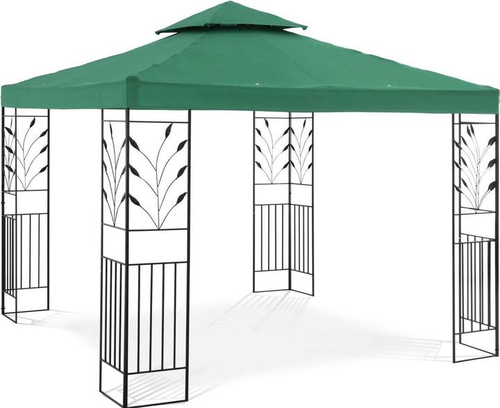 Actual product image Uniprodo Garden Pavilion - 3 x 3 m - 180 g/m² - dark green (300 cm, 300 cm)