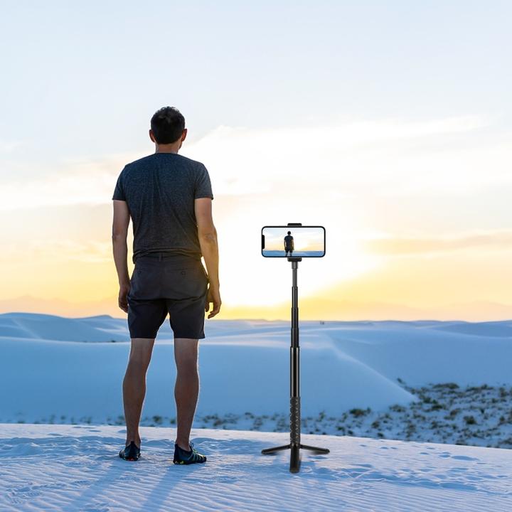 Immagine prodotto Puluz Monopiede Selfie Stick in metallo da 110 cm con base adattatore invisibile e vite per Insta360 One