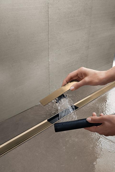 Productafbeelding Geberit Douchegoot CleanLine80, roestvrij staal gecoat/champagne, 300-900mm (900 mm)