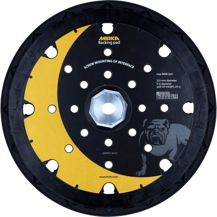 Produktbild Mirka LEROS Schleifteller 225 mm 25H Grip + 8 Schrauben ( MIW9514312 ) - Nachfolger von MIW9536011