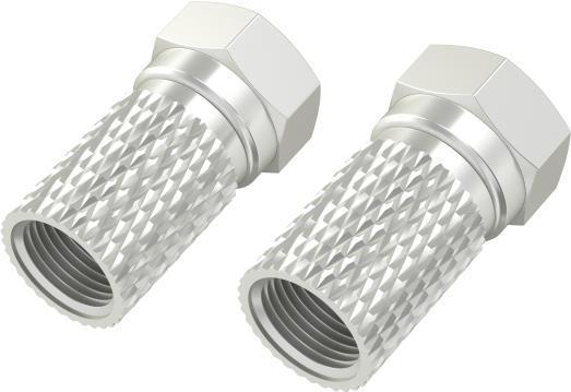 Image du produit Hama Fiche F, 6,5 mm, à visser, 2 pièces (Câble d'antenne)