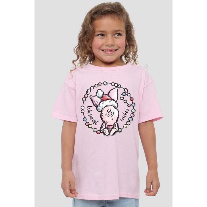 Actual product image Winnie the Pooh Childrens/Kids Warmest Christmas Wishes Piglet T-Shirt (152, 158)