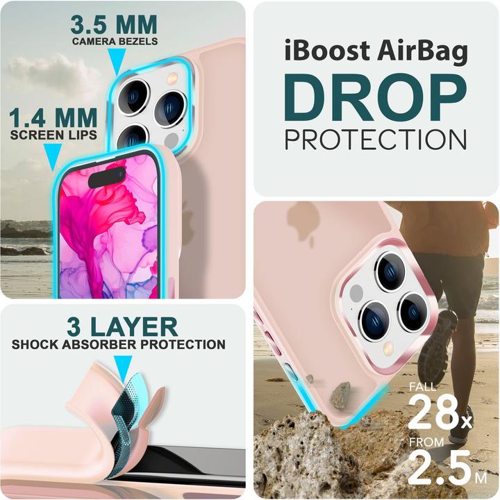 Immagine prodotto Nalia Manica ibrida opaca trasparente smerigliata (Apple iPhone 15 Pro)