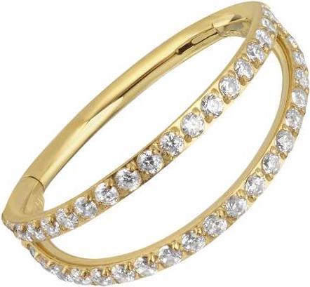 Produktbild Bijouteria Ohrpiercing (PVD Beschichtung (goldfarbig), Titan, Kristall)