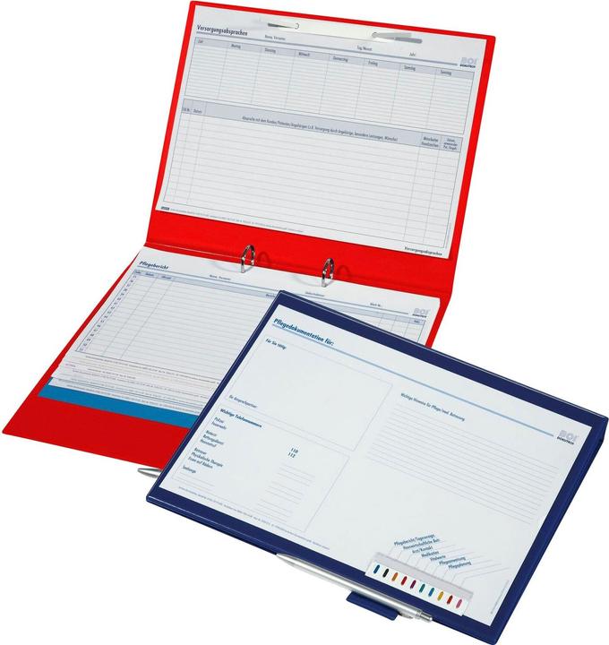 Image du produit Boi Dokutech Click-Plus Dossier patient ambulatoire 2 anneaux rouge 3,5 cm DIN A4 (A4, 1 x)