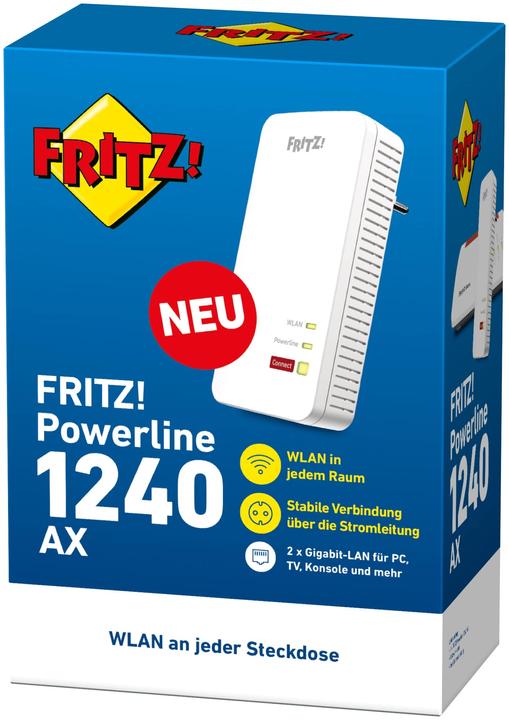 Produktbild AVM FRITZ!Powerline 1240 AX Single (1200 Mbit/s)