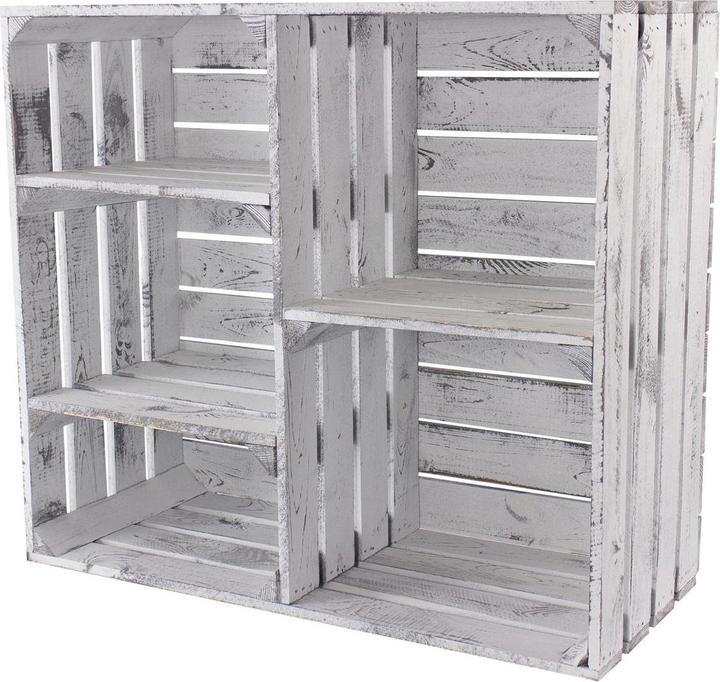 Actual product image Holz Zollhaus Shelf Vintage Shabby, White, 77 x 68 cm (34 x 68 x 77 cm)