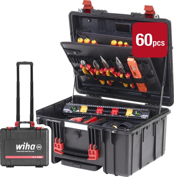Actual product image Wiha Werkzeugkoffer XL2 Trolley electr 60tlg (60 pieces)