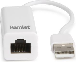 Image du produit Hamlet Vitesse de transfert de l'adaptateur USB 2.0 vers Lan jusqu'à 10/100 Mbps (USB, RJ45 (1x))