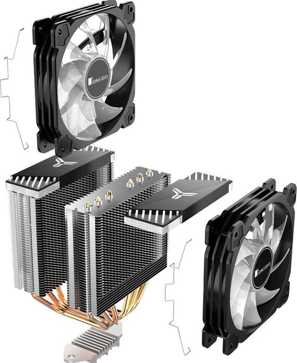 Immagine prodotto Jonsbo Raffreddatore per CPU CR-2000 GT Dual Tower, ARGB - 2x 120mm (159 mm)