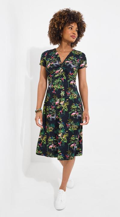 Produktbild Joe Browns Animal Print Short Sleeve Jersey Knee-Length Dress (34)