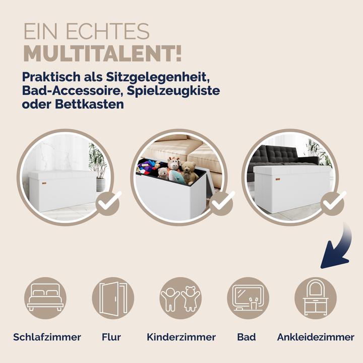 Produktbild Casaria Sitztruhe mit Stauraum (80 cm)