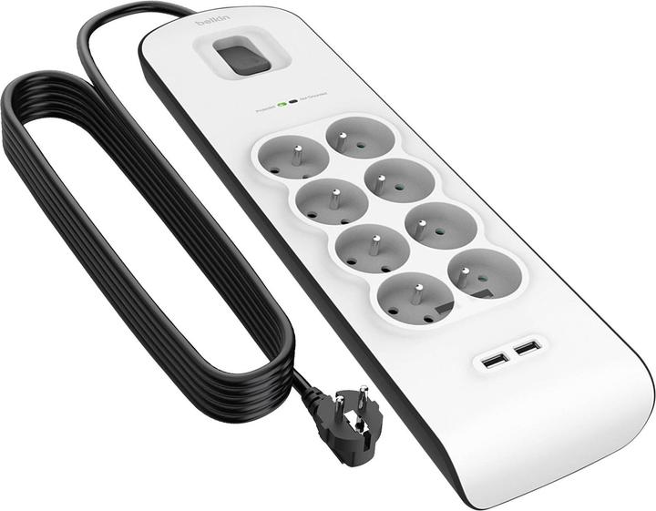 Actual product image Belkin BSV804ca2M 8 AC outputs (8 x, 4-pole, 2 m)
