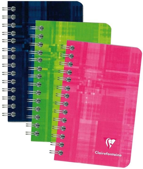 Actual product image Clairefontaine Spiral notebook (7.5 x 12 cm, Checked, Hardcover)