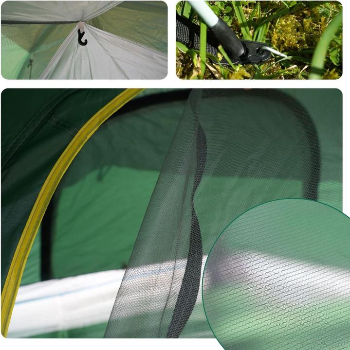 Produktbild Hermex Campingzelt für 3-4 Personen Quick-Up-Zelt Automatikzelt Festivalzelt (Aufblasbares Zelt, 3.40 kg, 4 Personen)