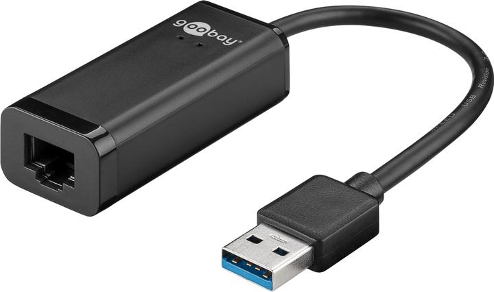 Immagine prodotto Goobay USB 3.0 Gigabit Ethernet Network Converter, Nero, 0.1 m (USB, RJ45 (1x))