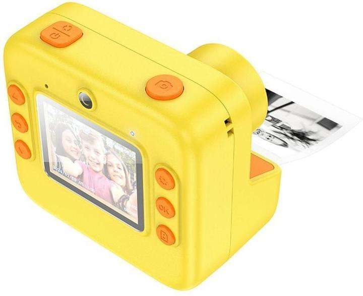 Hoco Headphone with microphone digital kids camera with printer DV200 yellow