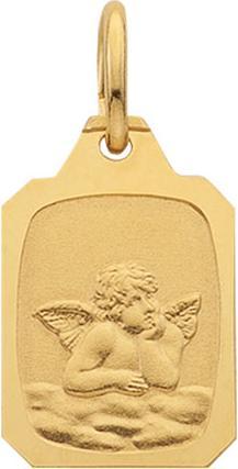 Muau Pendant guardian angel yellow gold 750, 16x8mm (750/18K Gelbgold)