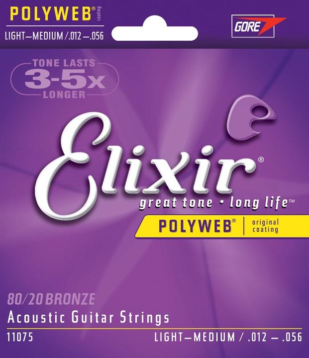 Actual product image Gore Wear Elixir 11075 Bronze LM Poly 012/056 (6 x, Guitar, 0.01")