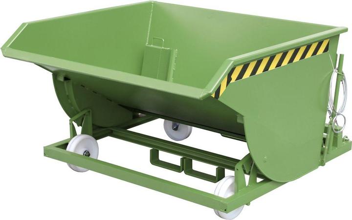 Actual product image eurokraft pro Tilting container for chips, with polyamide wheels (750 l)