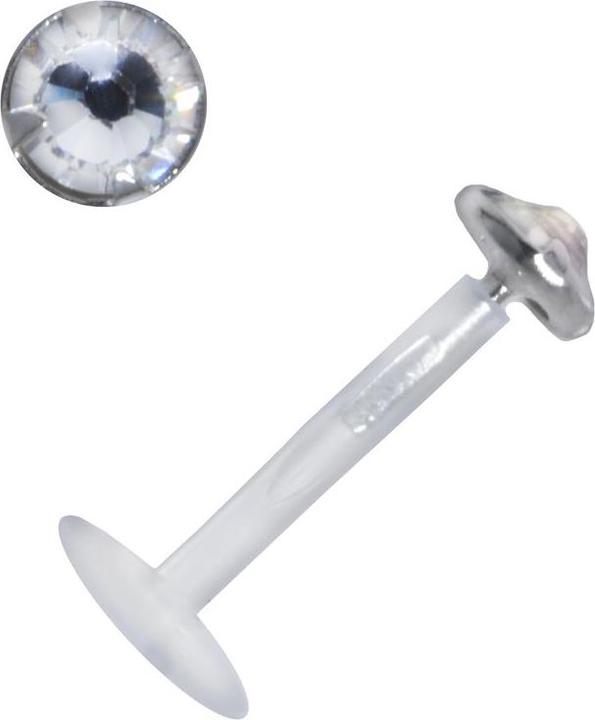Produktbild Bijouteria Piercing für Lippe/Tragus (Bioplast, Silber 925, Kristall)